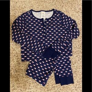 Vineyard Vines Santa Whale PJ set woman’s small NWOT